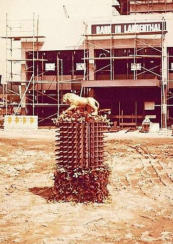So sah das Oftringer Löwen-Denkmal beim Kreuzplatz aus. So sah das Oftringer Löwen-Denkmal beim Kreuzplatz aus.