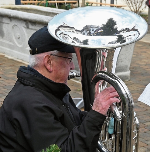 Ohne jeden Zweifel: Der Musikverein spielte im Sennhof auf. Ohne jeden Zweifel: Der Musikverein spielte im Sennhof auf.
