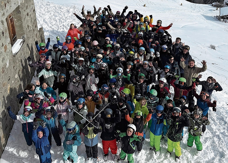 Rund 85 Kinder nahmen am Skilager in der Lenzerheide teil.Bild: zvg