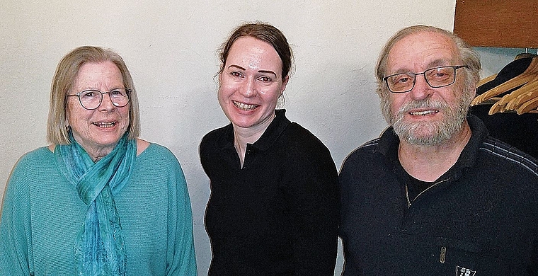 Der Vorstand der Schildkrötenfreunde Mittelland (von links): Lydia Reck, Präsidentin Claudia Walpurgis und Robert Frösch. Bild: zvg