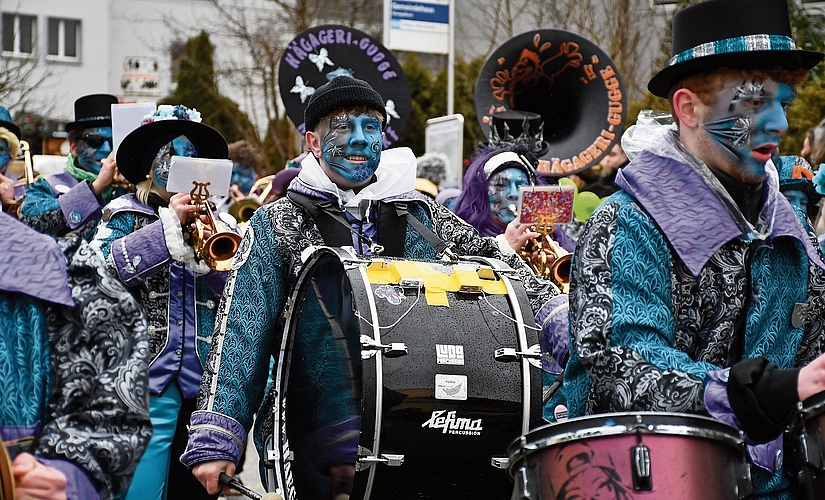 Sorgte für rassige Klänge die Hägageri-Gugge. Sorgte für rassige Klänge die Hägageri-Gugge.