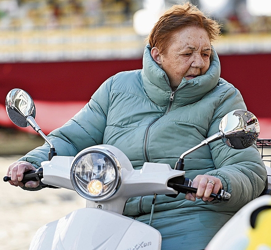Motorisiert oder zu Fuss flanierten die Besucherinnen und Besucher an den Ständen vorbei.