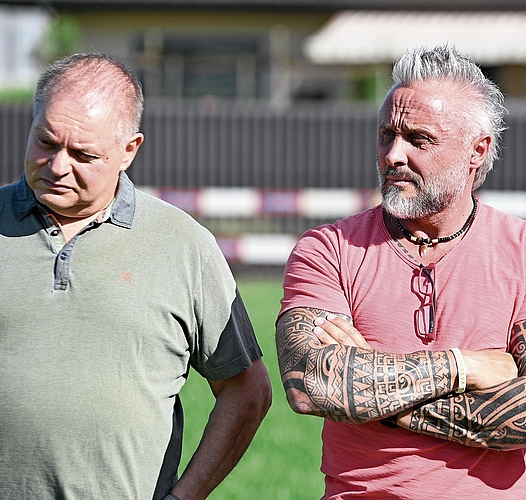 Bauherr Jean Consoli (rechts) mit Hauptmieter Donato Castronuovo. Bauherr Jean Consoli (rechts) mit Hauptmieter Donato Castronuovo.