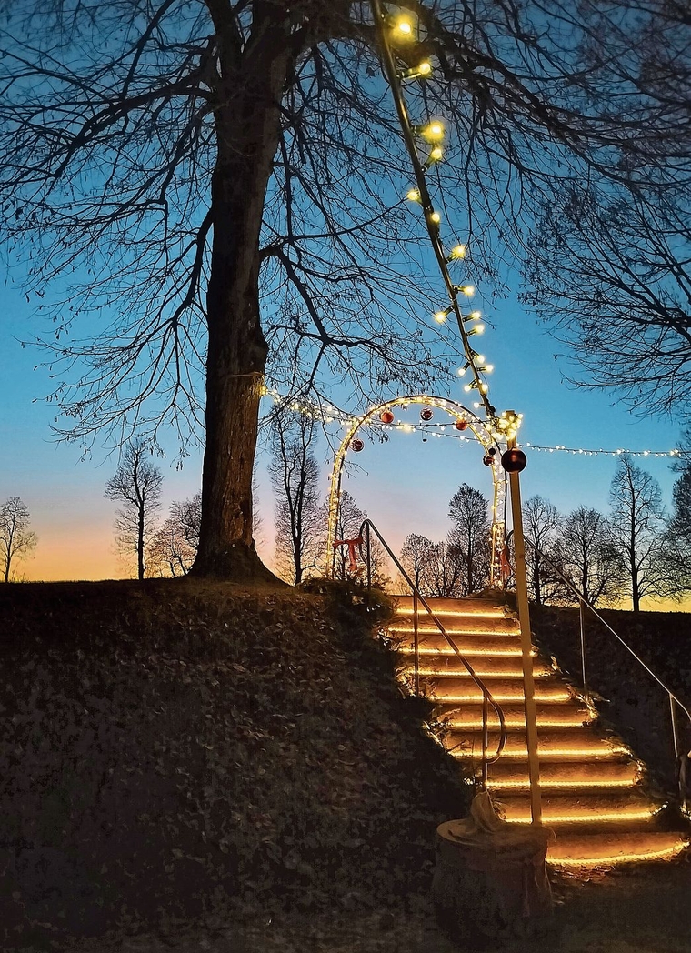 Der Lichterweg beleuchtet den Heitere bis ins neue Jahr.Bild: zvg