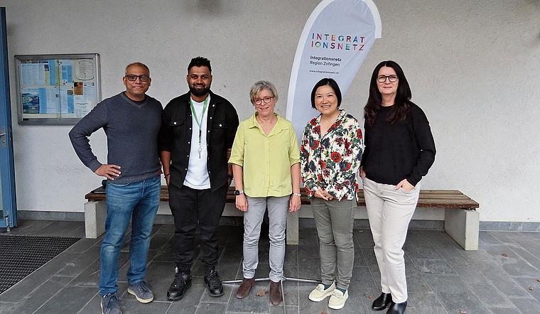 Der aktuelle Vorstand des Trägervereins Integrationsnetz Region Zofingen.Bild: zvg