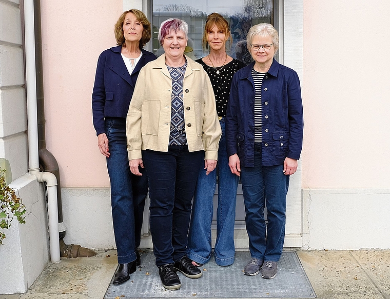 Claudia Padun-Sommer, Priska Wyss, Yvonne Reist und Cäcilia Duss (v.l.) freuen sich auf zahlreiche Begegnungen. Bild: Michael Huber