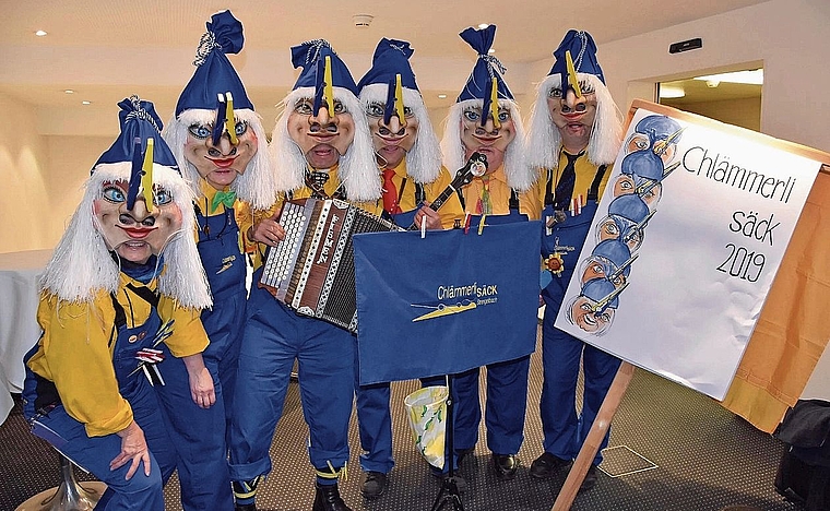 Die Chlämmerlisäck sind seit Jahren eine beliebte Schnitzelbankgruppe.Bild: zvg
