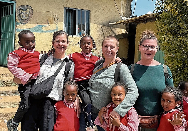 Ein Besuch im Kindergarten.Bilder: zvg