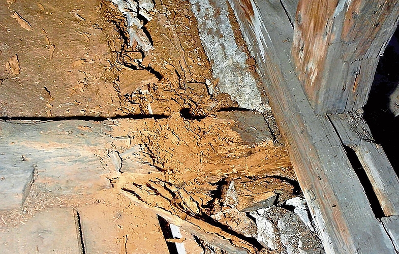 Balken, die dringend saniert werden mussten.	Bild: zvg