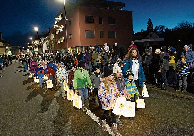 Die Kleinen begeisterten mit ihren Laternen.Patrick Lüthi