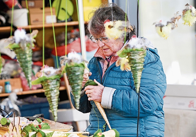 Handgemachte Osterdekorationen erfreuten das Publikum.BILDer: Manuel Arnold