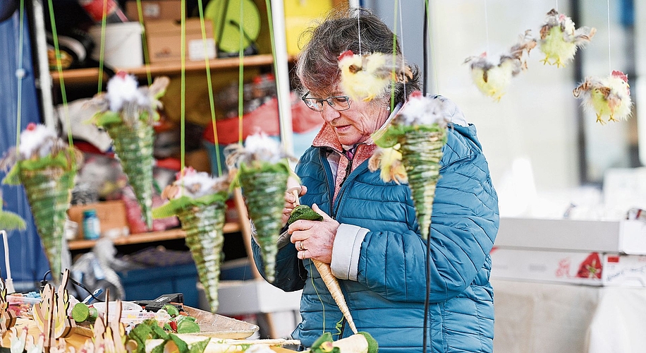 Handgemachte Osterdekorationen erfreuten das Publikum.BILDer: Manuel Arnold