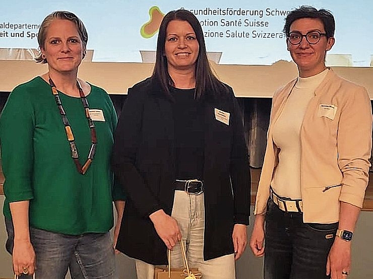 Beatrice Lauber, Martina Frischknecht und Ramona Moser (v.l.) stellten ihre Projekte vor.Bild: zvg