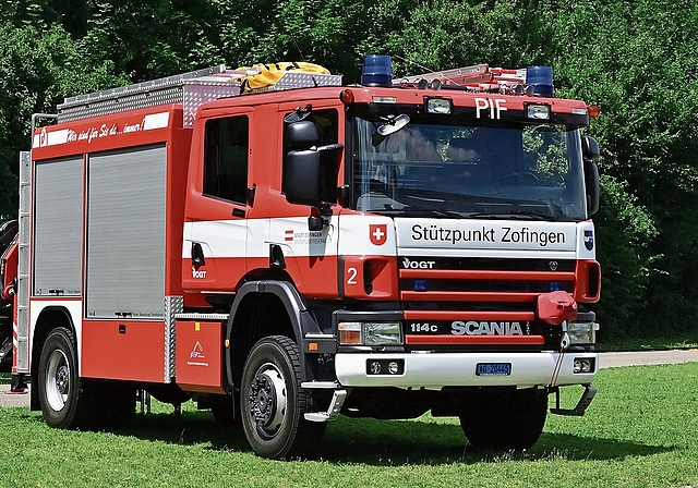 Das heutige Pionierfahrzeug der Stützpunktfeuerwehr.Bild: Hansjuerg Bauer 