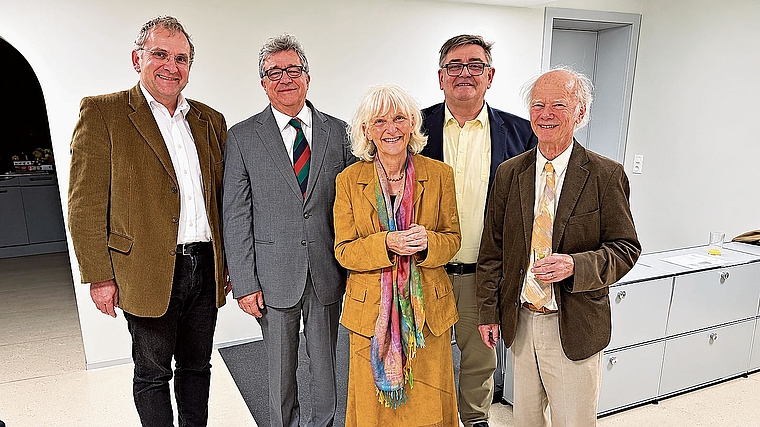 Ein würdiger Abschluss für 20 Jahre Schweizer Mozartweg (v. l.): Stefan Fritschi, Stadtpräsident Winterthur, Florian Raunig, österreichischer Botschafter in der Schweiz, Vereinspräsidentin Christina Kunz, Aarburgs Stadtpräsident Hans-Ulrich Sch