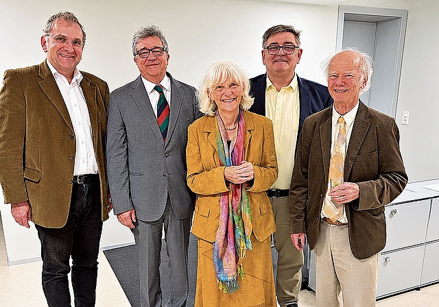 Ein würdiger Abschluss für 20 Jahre Schweizer Mozartweg (v. l.): Stefan Fritschi, Stadtpräsident Winterthur, Florian Raunig, österreichischer Botschafter in der Schweiz, Vereinspräsidentin Christina Kunz, Aarburgs Stadtpräsident Hans-Ulrich Sch