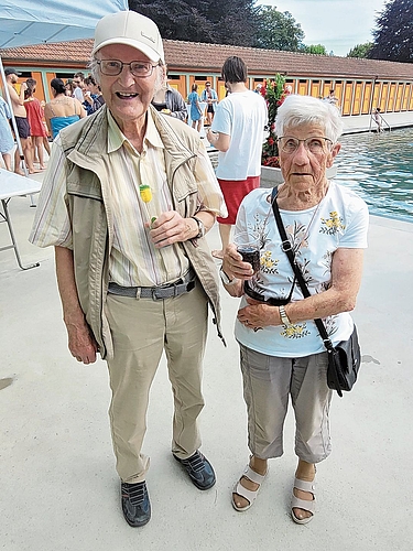 Die beiden ältesten Gäste: Elisabeth Flückiger und Walter Gloor, Aarburg, beide 83-jährig. Die beiden ältesten Gäste: Elisabeth Flückiger und Walter Gloor, Aarburg, beide 93-jährig.