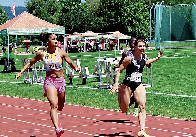 Superzeiten für Salomé Kora (links) und Aijla Del Ponte über 100 Meter.