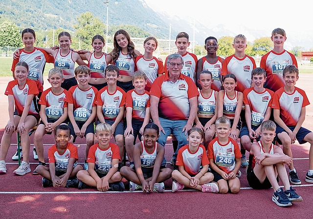 Das Leichtathletik-Team Satus Rothrist.Bild: Manuela Moor