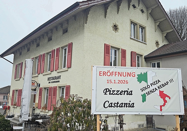 Das Restaurant Kastanienbaum in Strengelbach feierte am 15. Januar Neueröffnung als «Pizzeria Castania».bilder: Oliver Schweizer