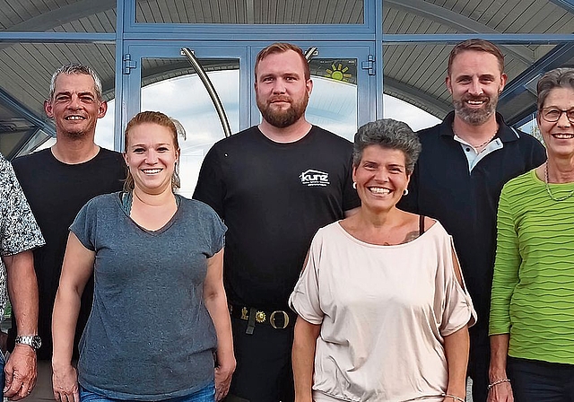 Das OK der BRIGA (von links): Alex Maurhofer, Präsident Kurt Gerhard, Markus Frauchiger, Denise Bruchhaus, Simon Jordi, Urania Balatoni, Daniel Graber, Hanna Kunz, Christian Müller. Es fehlen: Ivana Nocera und Pascal Curtolo.Bild: zvg