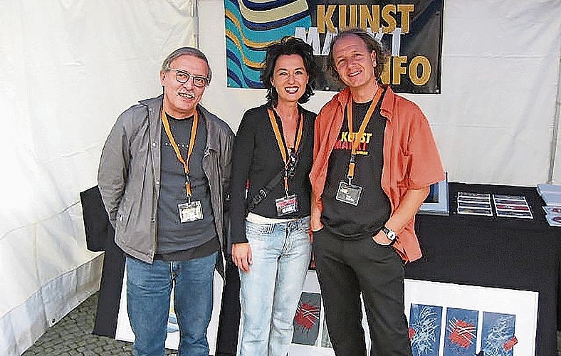 Die Gründungsmitglieder Fulvio Castiglioni, Evi und Pitsch Geissbühler (von links).Bild: Archiv Zvg