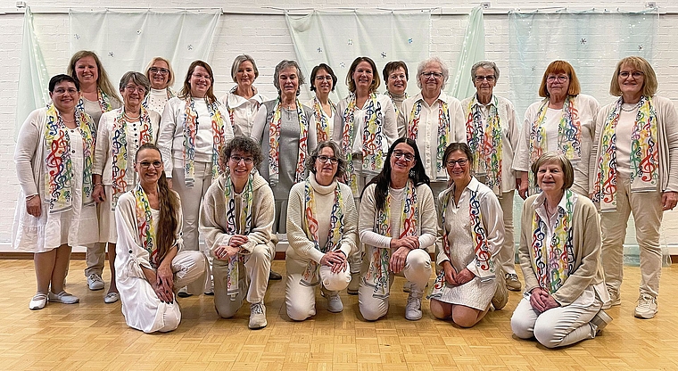 Der Frauenchor Strengelbach begeisterte mit seinem Auftritt.Bild: zvg