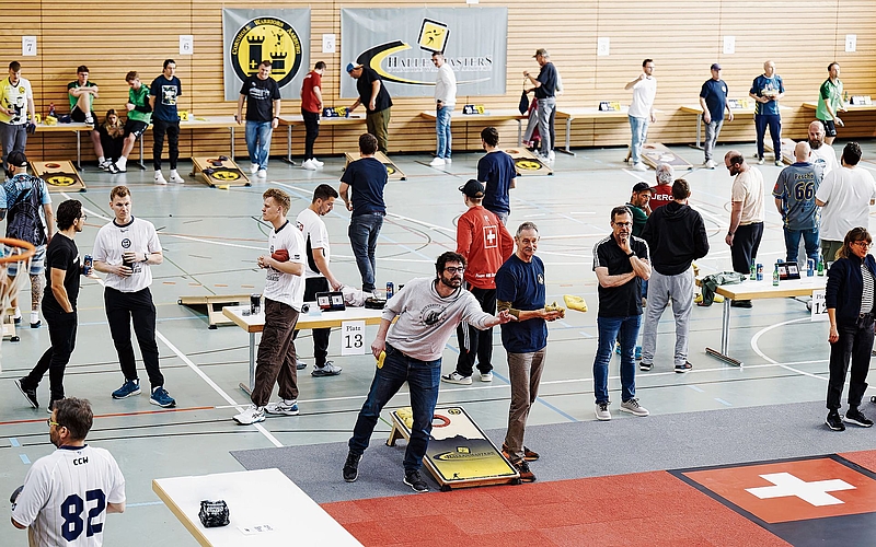 Lockere und doch konzentrierte Atmosphäre am letzten Hallenmasters in Aarburg.Bild: zvg