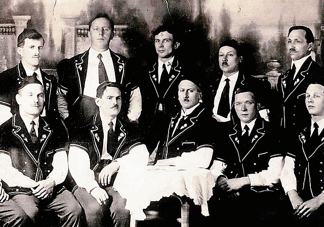Der Jodlerklub Edelweiss Zofingen im Jahr 1929.