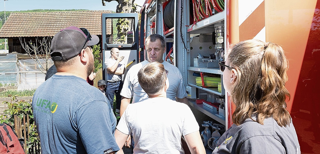 Tiefe Einblicke in das Tanklöschfahrzeug.Bilder: Regina Lüthi