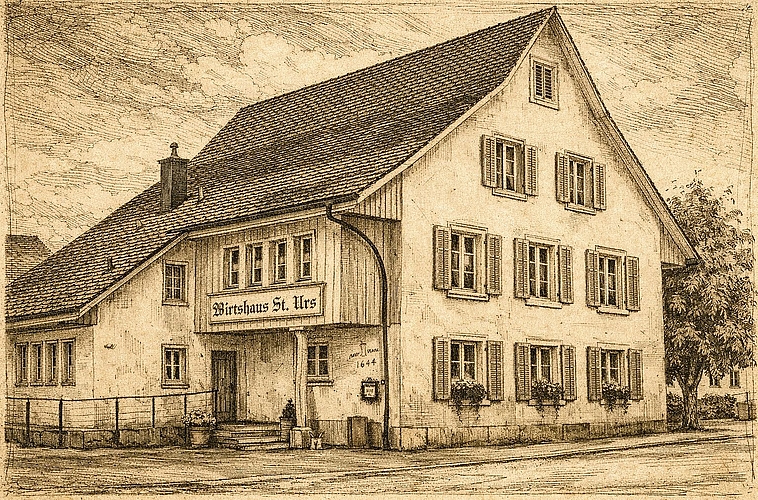 Das Wirtshaus St. Urs wurde im Jahre 1644 von Durs Kislig (Urs Kissling) erbaut.Bild: zvg