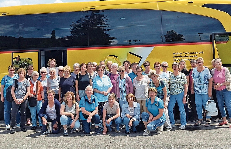 Die Landfrauen des Bezirks Zofingen waren bei herrlichem Wetter gemeinsam unterwegs.Bild: zvg