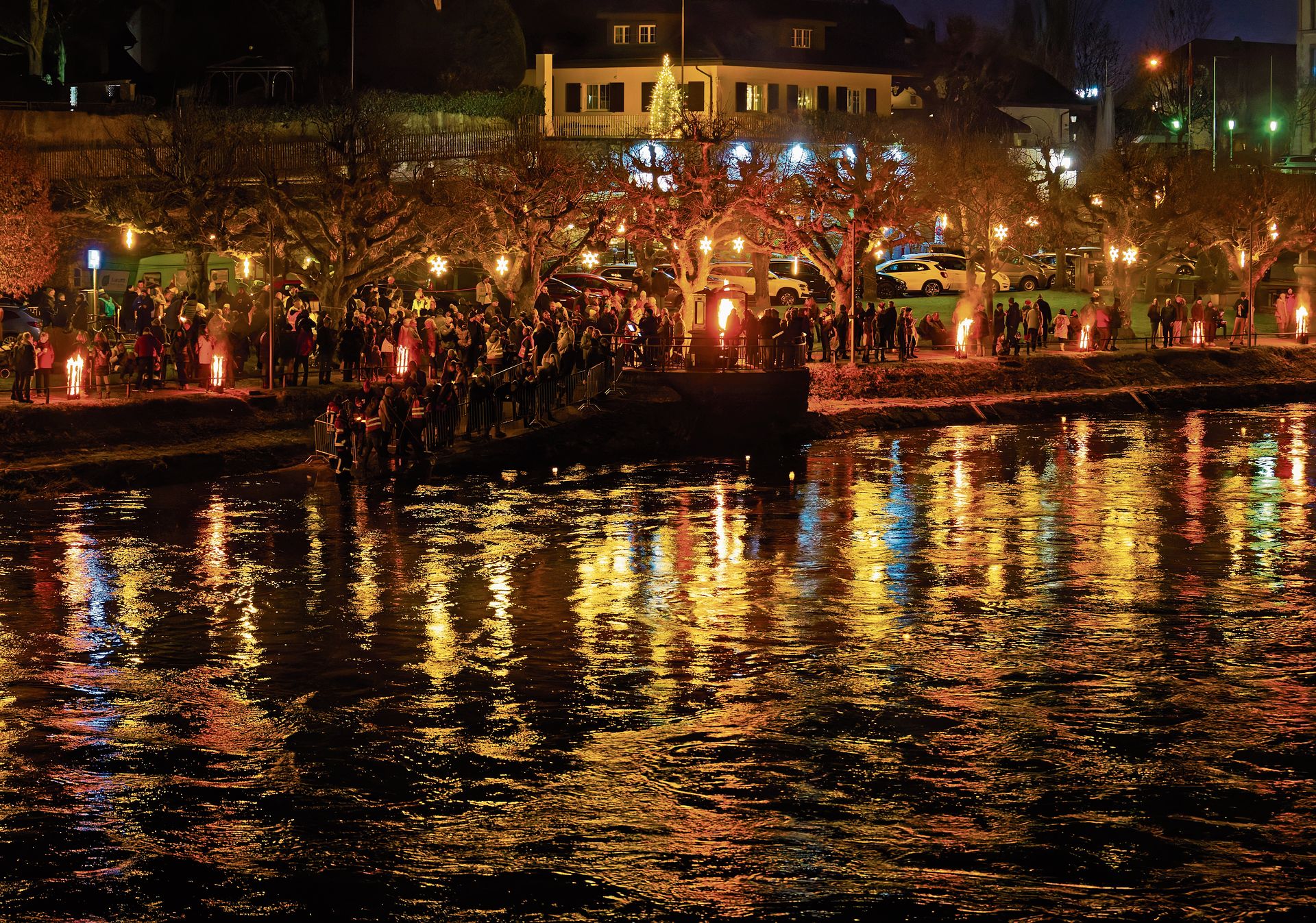 Blick auf die leuchtende Wood.