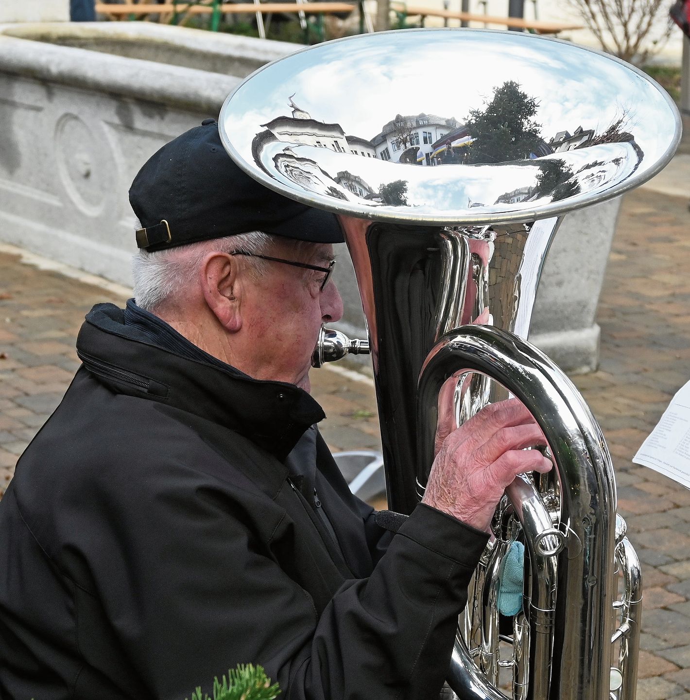 Ohne jeden Zweifel: Der Musikverein spielte im Sennhof auf. Ohne jeden Zweifel: Der Musikverein spielte im Sennhof auf.