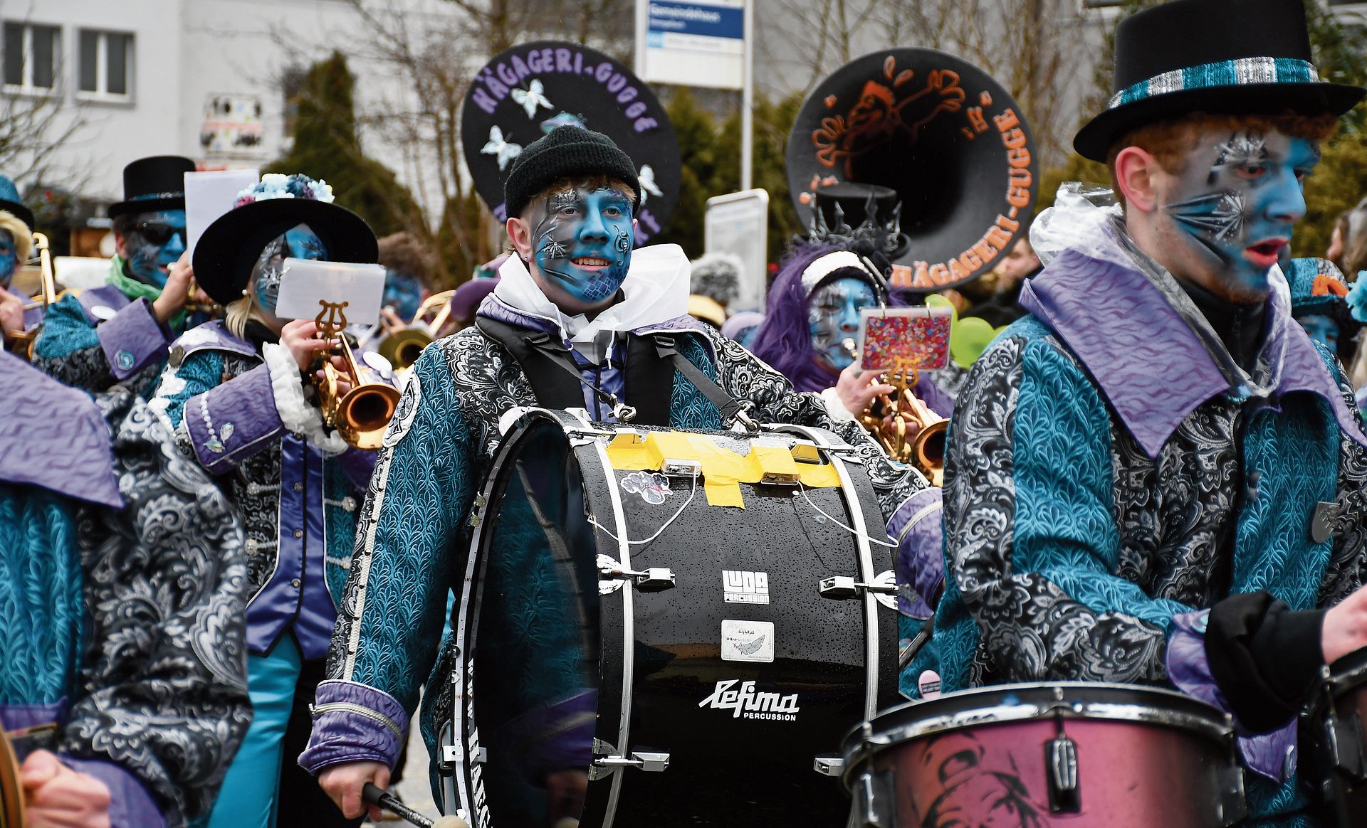 Sorgte für rassige Klänge die Hägageri-Gugge. Sorgte für rassige Klänge die Hägageri-Gugge.