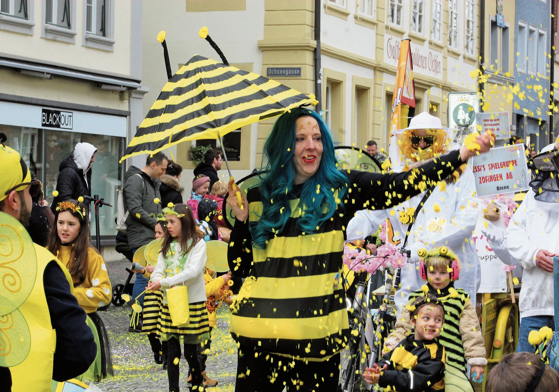 Die herzigen Bienen von Jessi’s Buurehof Spielgruppe.