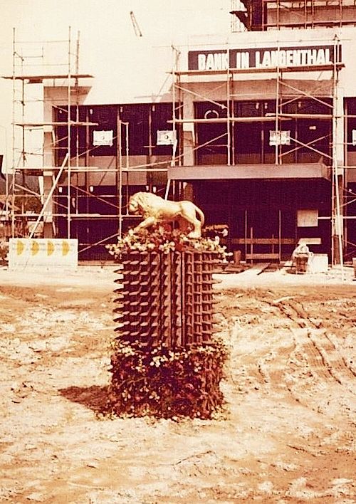 So sah das Oftringer Löwen-Denkmal beim Kreuzplatz aus. So sah das Oftringer Löwen-Denkmal beim Kreuzplatz aus.