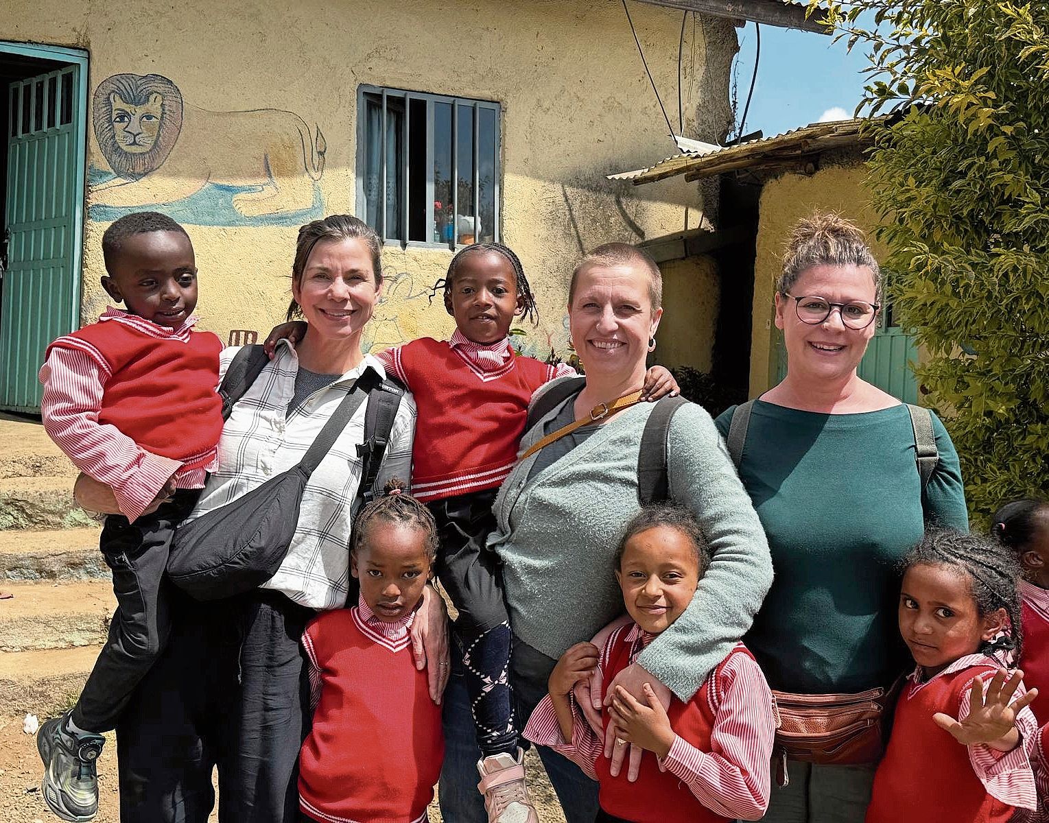 Ein Besuch im Kindergarten.Bilder: zvg