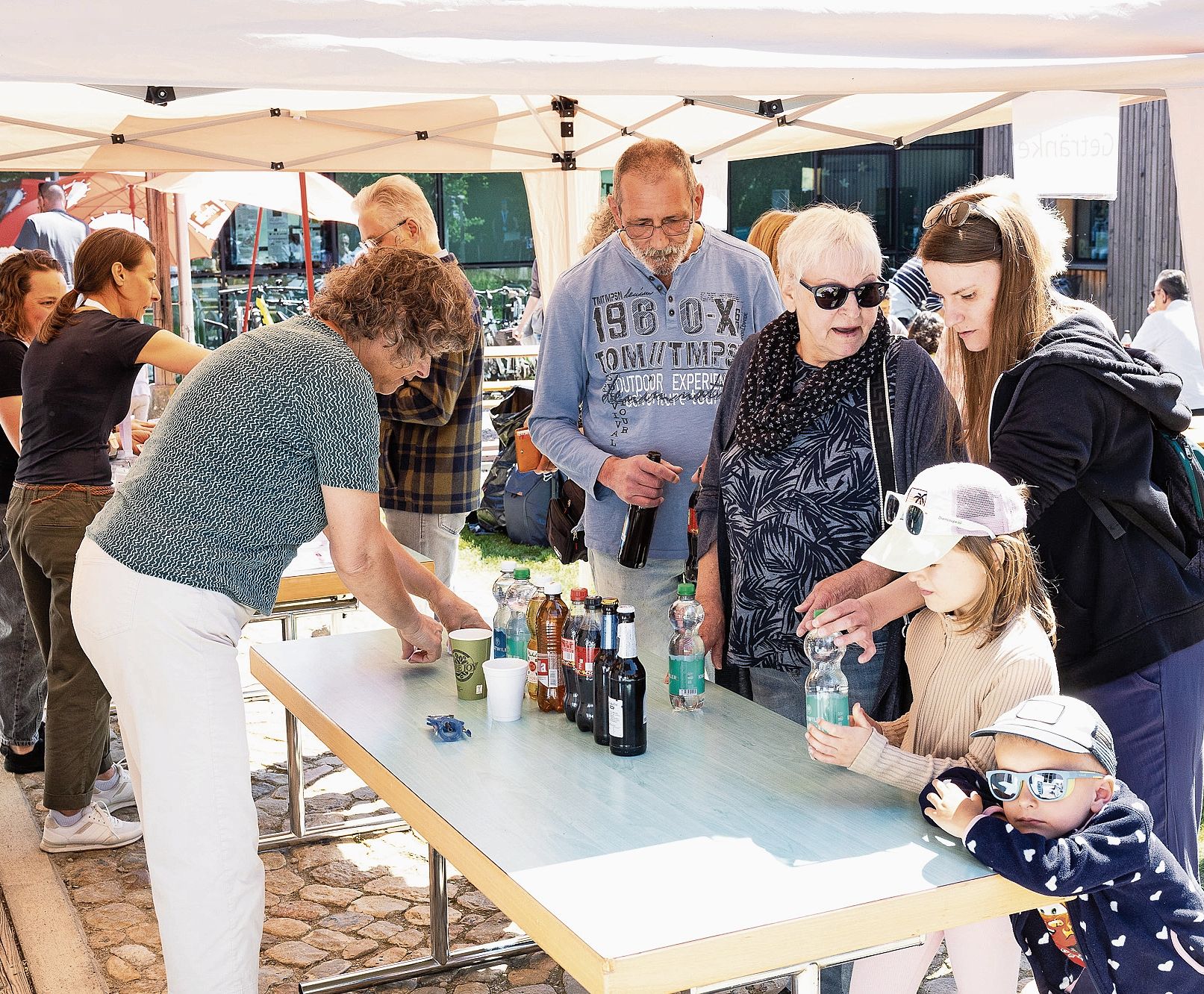 Die kühlen Getränke waren beliebt.